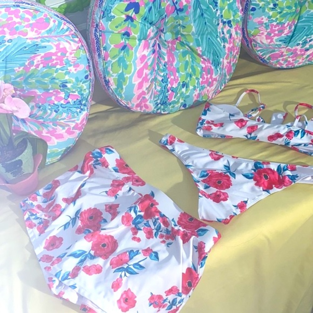 Three piece bikini & shorts swim set - Picture 4 of 5